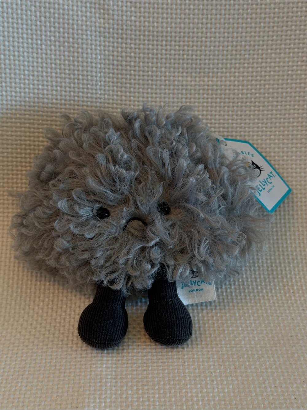 NEW Jellycat Amuseables Storm Cloud Bag Charm Plush Keychain Soft Toy Gift Grey - Picture 2 of 11